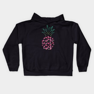 Pink Flamingo Pineapple Kids Hoodie